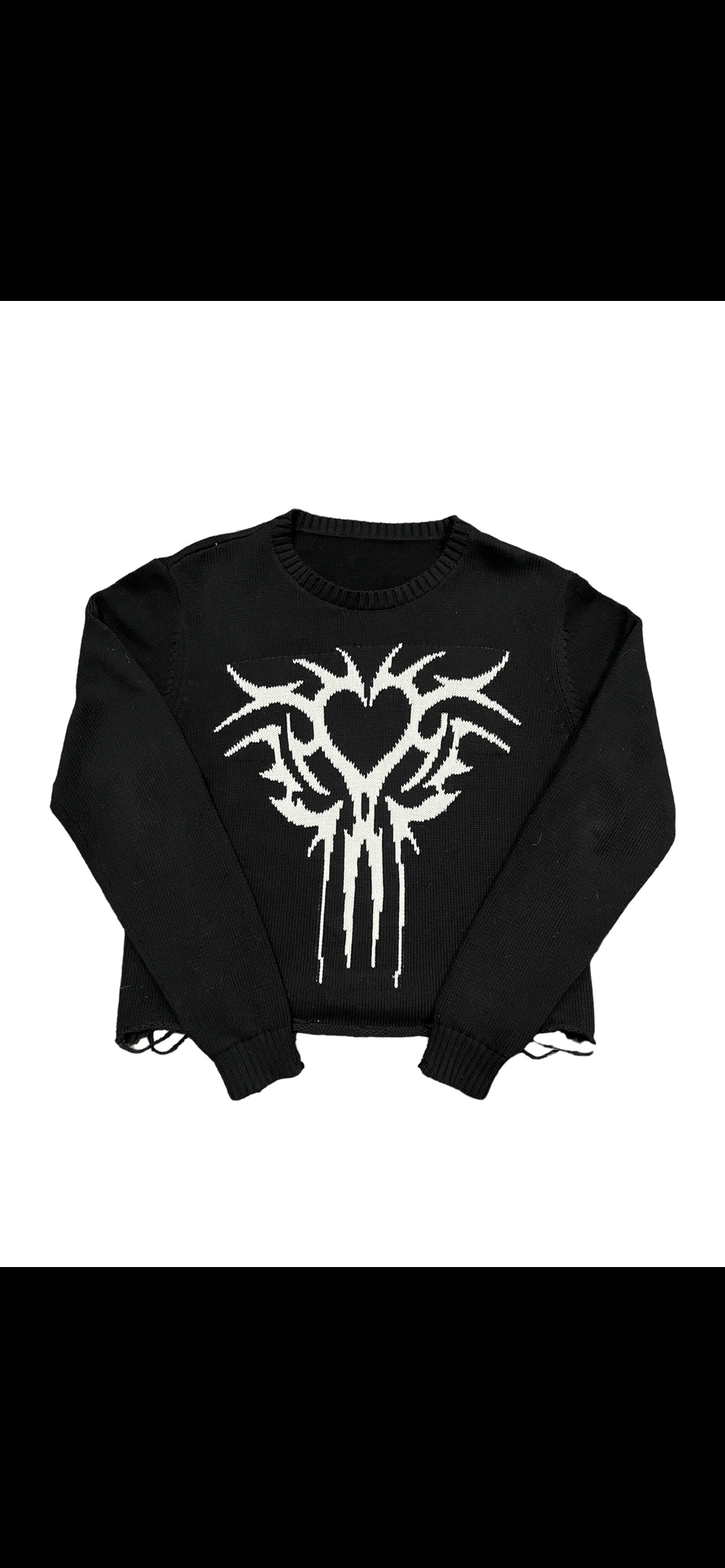 Distressed Logo Sweater {SAMPLE} SIZE MEDIUM